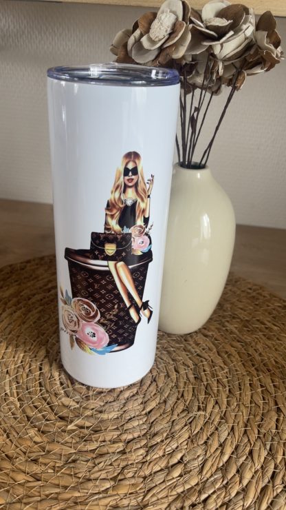 ☕ Tasse de 20 oz en acier inoxydable avec paille – Élégante et personnalisable – Image 2