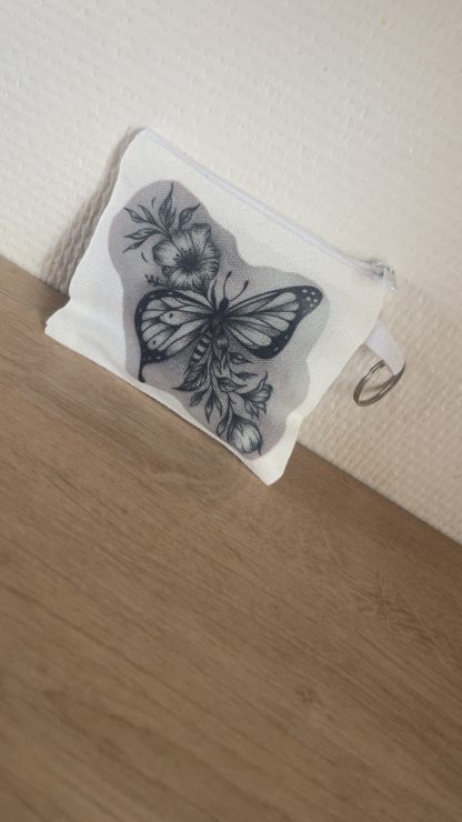 👛 Porte-monnaie en toile blanche – personnalisable par sublimation
