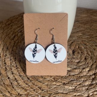 🌿 Boucles d’oreilles en bois